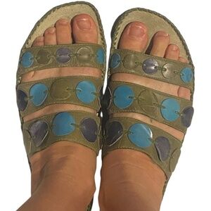 Clarks leather strappy sandals. Sz 8.5